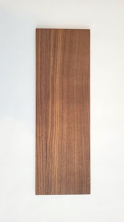 TALAYA Solid Ground single tile in Walnut Mocha finish, straight-on view of wood face on white background